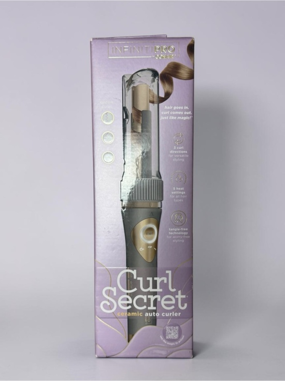 NEW Conair InfinitiPRO Curl Secret Ceramic Auto Curler Automatic Curling Iron
